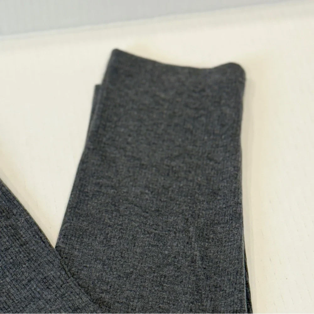 π Style & Co Ribbed Leggings Charcoal Heather Large Super Soft Mid-Rise Stretch - Picture 7 of 16